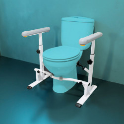 Accoudoirs de toilettes réglables à fixer KMINA - Produit reconditionné par Recycl'Aides 34
