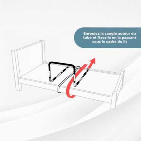 Barre d'appui de lit adulte à hauteur réglable - Produit reconditionné par Recycl'Aides 34