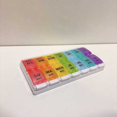 Pilulier semainier matin et soir Color - Produit reconditionné par Recycl'Aides 34