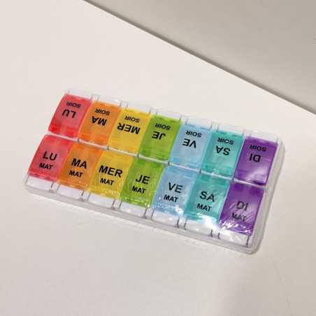 Pilulier semainier matin et soir Color - Produit reconditionné par Recycl'Aides 34