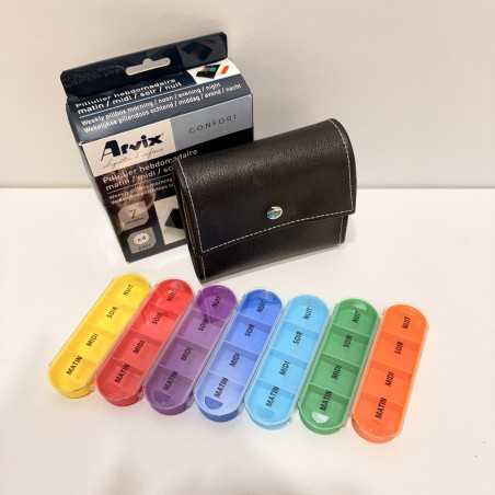 Pilulier hebdomadaire avec pochette - produit reconditionné par Recycl'Aides 34